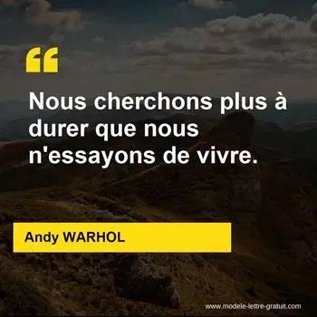 Citation Andy WARHOL