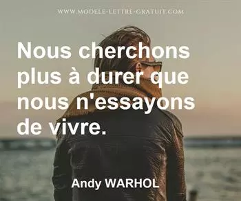 Citation de Andy WARHOL