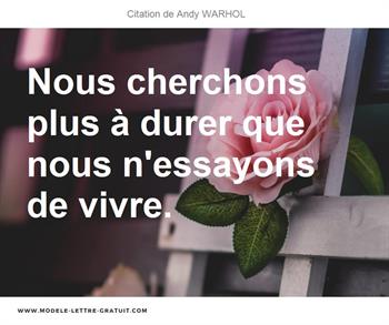 Citations Andy WARHOL