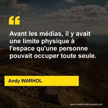 Citation Andy WARHOL