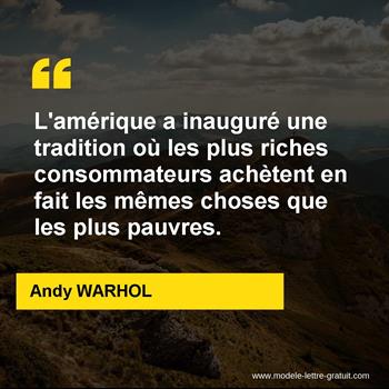 Citation de Andy WARHOL