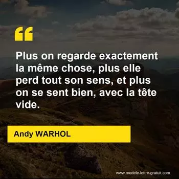 Citation Andy WARHOL