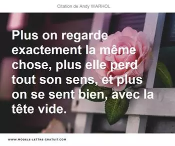 Citations Andy WARHOL