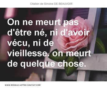 Citations Simone DE BEAUVOIR