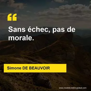 Citation Simone DE BEAUVOIR