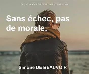 Citation de Simone DE BEAUVOIR