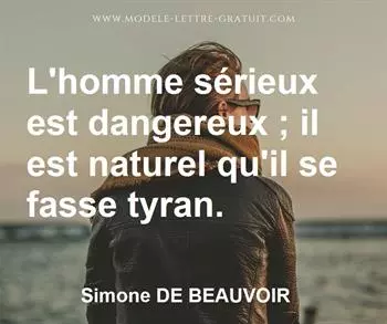 Citation de Simone DE BEAUVOIR
