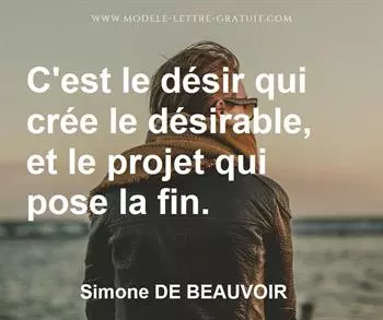 Citation de Simone DE BEAUVOIR
