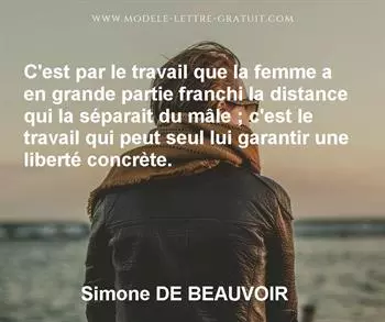 Citation de Simone DE BEAUVOIR