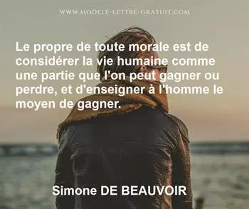 Citation de Simone DE BEAUVOIR