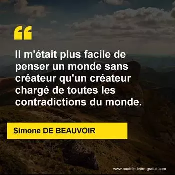 Citation Simone DE BEAUVOIR