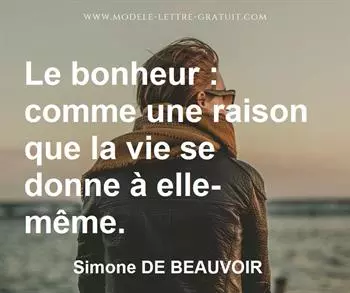 Citation de Simone DE BEAUVOIR