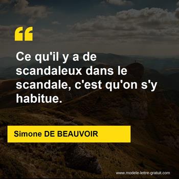 Citation de Simone DE BEAUVOIR