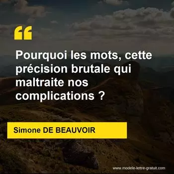 Citation Simone DE BEAUVOIR