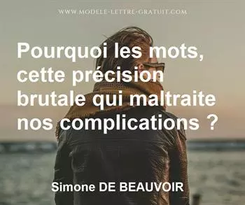 Citation de Simone DE BEAUVOIR