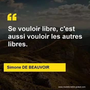Citation Simone DE BEAUVOIR