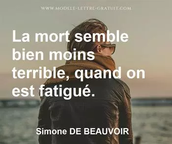 Citation de Simone DE BEAUVOIR