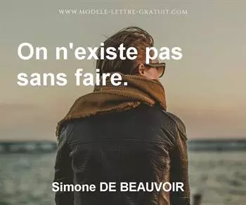 Citation de Simone DE BEAUVOIR