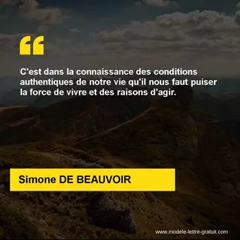 Citation Simone DE BEAUVOIR
