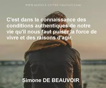 Citation de Simone DE BEAUVOIR
