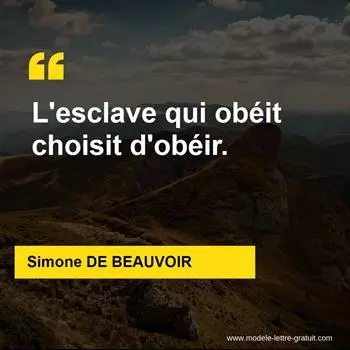 Citation Simone DE BEAUVOIR