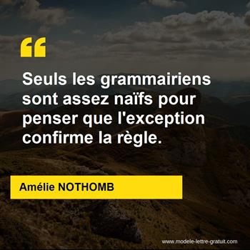 Citation de Amélie NOTHOMB