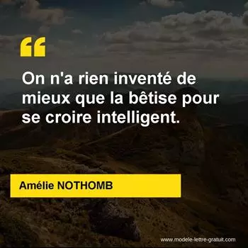 Citation Amélie NOTHOMB