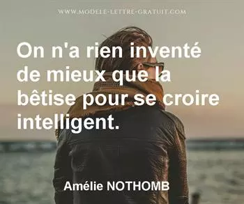 Citation de Amélie NOTHOMB