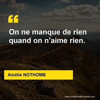 Citation de Amélie NOTHOMB