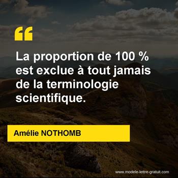 Citation de Amélie NOTHOMB