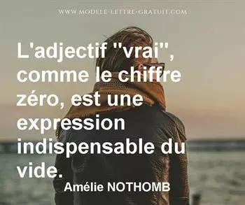 Citation de Amélie NOTHOMB