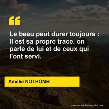 Citation Amélie NOTHOMB