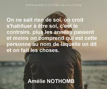 Citation de Amélie NOTHOMB