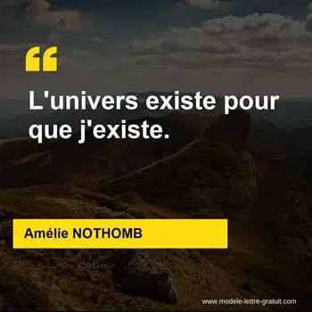 Citation Amélie NOTHOMB