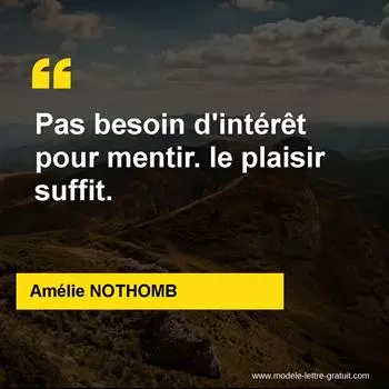 Citation Amélie NOTHOMB