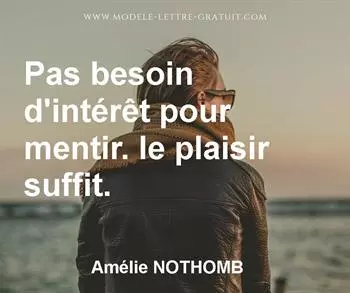 Citation de Amélie NOTHOMB