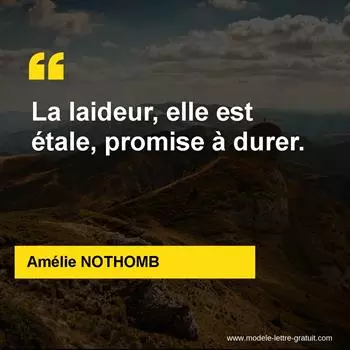 Citation Amélie NOTHOMB