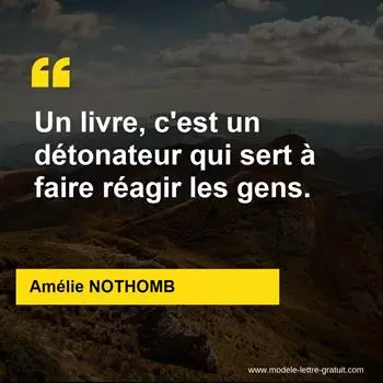 Citation Amélie NOTHOMB