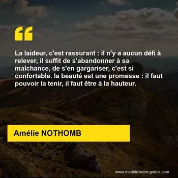 Citation Amélie NOTHOMB