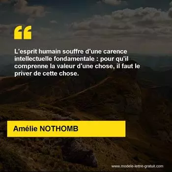 Citation Amélie NOTHOMB
