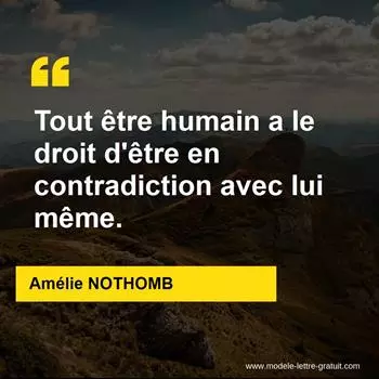 Citation Amélie NOTHOMB