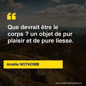 Citation Amélie NOTHOMB