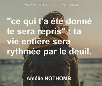 Citation de Amélie NOTHOMB