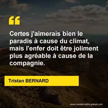 Citation Tristan BERNARD