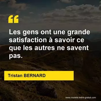Citation Tristan BERNARD