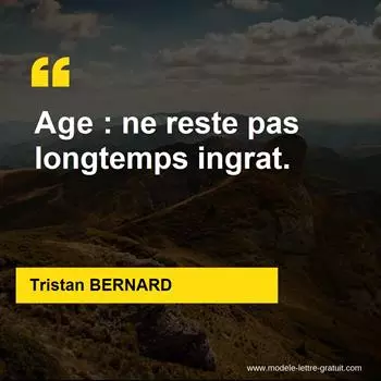 Citation Tristan BERNARD