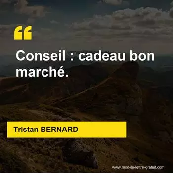 Citation Tristan BERNARD