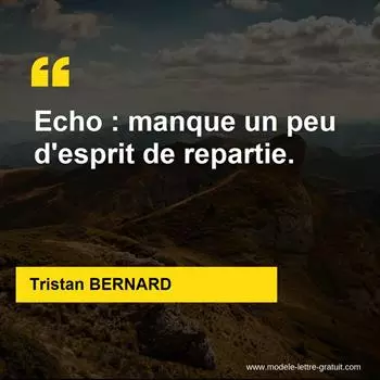 Citation Tristan BERNARD