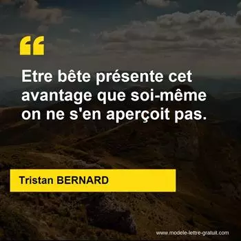 Citation Tristan BERNARD