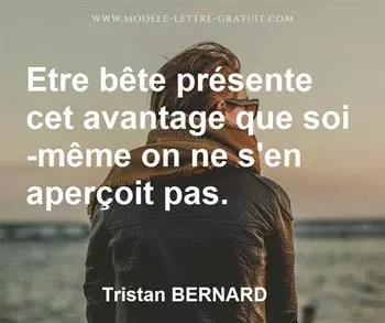 Citation de Tristan BERNARD